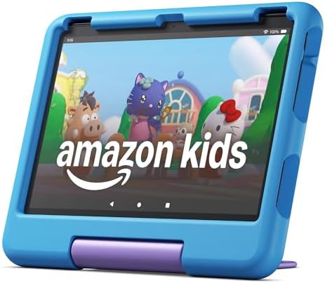 Amazon Fire HD 10 Kids tablet (newest model) ages 3-7 | Bright 10.1" HD screen with included ad-free and exclusive content, robust parental controls, 13-hr battery, 32 GB, Blue