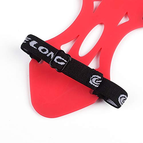 SHENG-RUI 8.5" Armguard Forearm Protective Soft Rubber Adjustable Shooting Archery Bow Range with 3-Strap Buckles(Red)