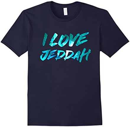 Mens I love Jeddah shirt Small Navy