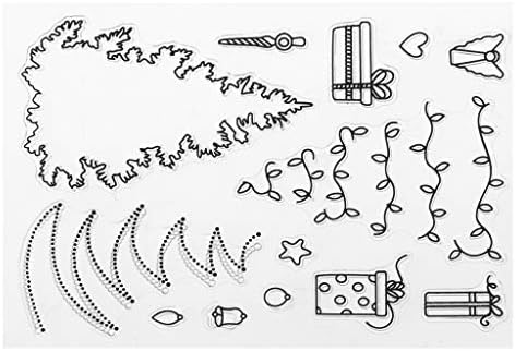 Numkuda Tree Shape Clear Silicone Seal Stamp for DIY Album Scrapbooking Photo Card Decor