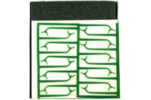 UVUBXT Dental Lab Wax Clasps Bonyhard Roach Small 10 Sheets (200 Clasps) Green
