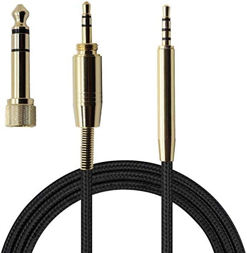 Replacement Audio Cable for Bose QC25 QuietComfort 25 35 QC35 Headphones with Upgraded Inline Mic Remote Control for iPhone iPad iOS Andiod Samsung Huawai (2M/6.5 feet with 6.35 Adapter)