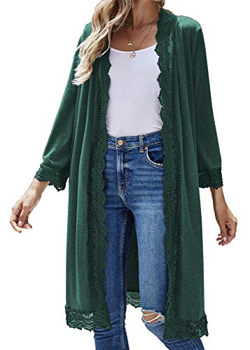 green duster sweater