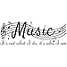 DNVEN Black 28 inches x 10 inches Music It's Not What I Do Music Clef Notes Staff Vinyl Hand-Made Wall Decals Quotes Sayings Words Arts Lettering Vinyl Wall Stickers for Music Room