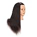 Traininghead 20-22'' Female Mannequin Head 100% Human Hair Hairdresser Training Practice Head Cosmetology Manikin Head Doll Head with Clamp Stand (1711-16'')