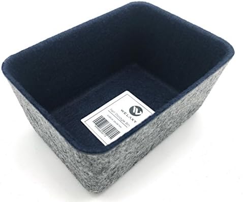 Welaxy Felt Office Drawer Organizer Bins Desktop Storage Bin For