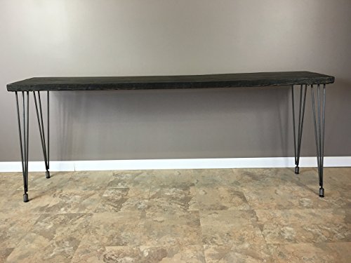 Hairpin Leg, Metal Table Leg Set of (4),Modern Industrial, 3-Rod Hairpin Leveling Legs - Raw Steel - 16 inch high to 40 inch high - FREE SHIPPING - Thumbnail 5