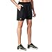 NAVISKIN Men's 5 inch Running Shorts Lightweight Quick Dry Workout Shorts Zipper Pocket Black Size XL