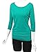 Made By Johnny MBJ WT822 Womens 3/4 Sleeve with Drape Top XXL Jade