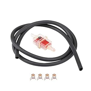 1/4 inch gasbrandstofslangset, motorbrandstoffilter met 6 mm brandstofslang en slangklemmen voor motorfietsen en…