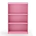 FURINNO JAYA Simple Home 3-Tier Adjustable Shelf Bookcase, Pink