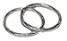 5/8" (16mm) SOLID .925 STERLING SILVER TWIST HINGED HOOP EARRINGS , LEAD & NICKEL FREE