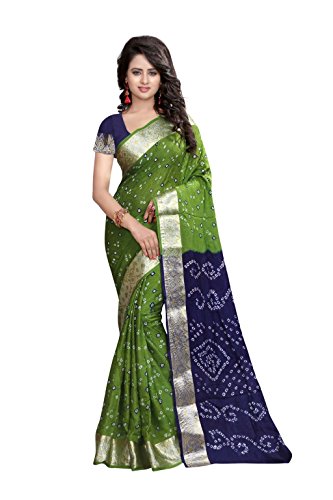 Bandhani Saree (Nirja Creation Multicolor Art Silk Bandhani Saree)