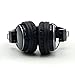 Multi-Functional Headphones, GranVela A809 Foldable Lightweight Headphones with Built-in FM Radio, Micro SD Card Player and Detachable Cable - Black