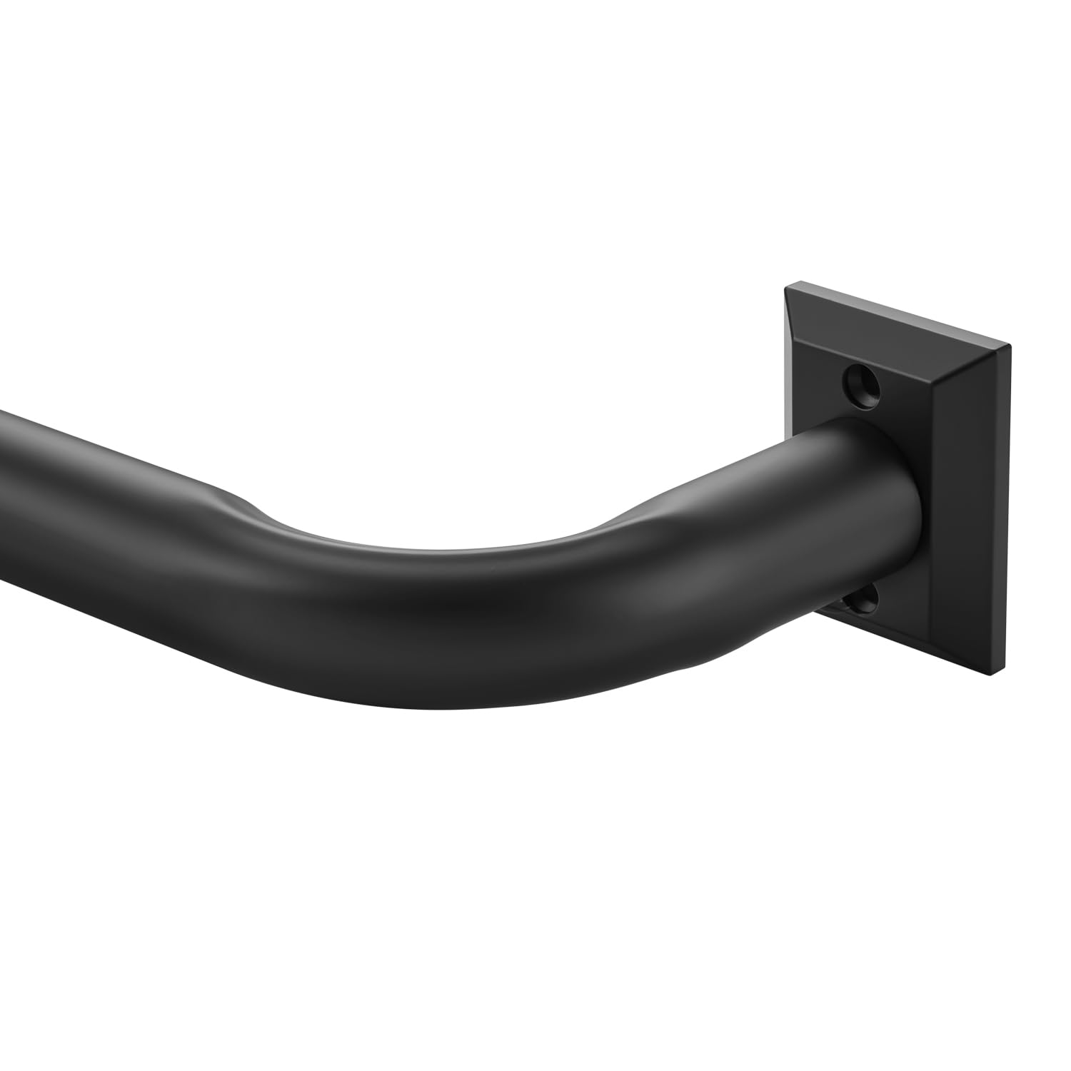 Photo 1 of 1 1/4 Diam Large Room Darkening Rods, 84-134Inch(7-11ft) Length Telescoping Wrap Around Curtain Rods For Bedroom Living Room Kitchen, Matte Black