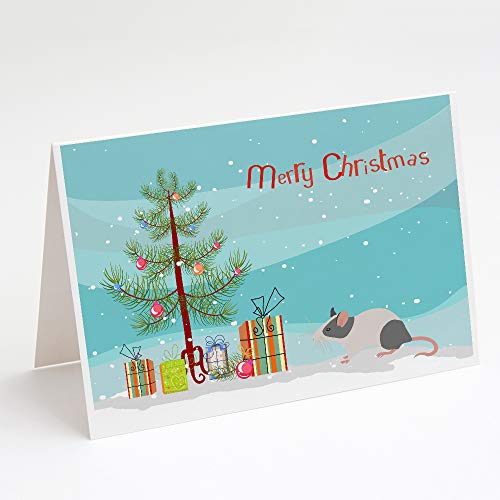 Caroline's Treasures CK4463GCA7P Japanese Mouse Merry Christmas Greeting Cards…
