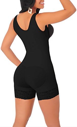 Arllision Colombia Style Open Bust Bodysuit Women Slimming Bodysuit With Zipper (M, Black 903)