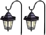 Unibos Set of 2 Solar Classic LED Shepherd Hanging Garden Lanterns Coach view 8