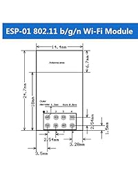 Sunhokey ESP8266 ESP 01 Serial WiFi Wireless Transceptor Módulo con USB a ESP8266 Adaptador para Arduino UNO R3 Mega2560 Nano Raspberry Pi (2 PCS ESP 01 + 2 PCS USB)