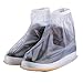 Boseen 1 Pair of Men Anti-slip Reusable Rain Shoe Covers Waterproof Shoes Overshoes Boot Gear (L)
