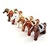 Set of 6 Building Block Horses with Saddles - Custom Animal Figures