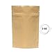 AwePackage 2 oz Stand up Zipper Pouch Bag - FDA and USDA Compliant Heavy Barrier 4X6X2 Inch (100, Natural Kraft)