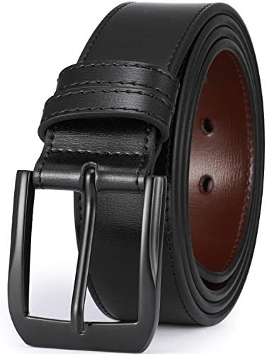 beltox fine Men's Casual Leather Jeans Belts 1/2” Wide 4MM Thick