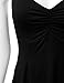 Doublju Printed & Solid Sleeveless Shirring Flare Blouse Top (Plus size available / Made In USA)