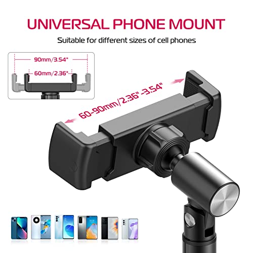 ULANZI Cell Phone Stand Mount for Desk, Vijim HP004 Adjustable Height & Angle Phone Holder, 360 Degree Rotating Desktop Phone Stand Compatible with iPhone, Samsung and All Phones