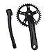 CDHPOWER 36T Single Speed Crankset 170mm x 36T for Mountain Road Bike Fixed Gear Bicycle Folding Bicycle(Square Taper, Black,36T, Sprocket)