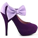 Show Story Sexy Ladies Bow Ankle Strap Stiletto Platform Pumps Shoes,LF30412