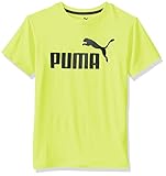PUMA Big Boys' No.1 Logo Tee, Acid Yellow, 8 (Small)