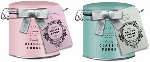 Cartwright &amp; Butler Salted Caramel and All Butter Fudge in a Tin, 6.2oz, Set