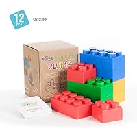 UNiPLAY Jumbo Multicolor Soft Building Blocks - Plump Series - Non-Toxic & BPA-Free - 12-Piece Set