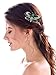 Aukmla Hair Comb Clip Titanic Ross Butterfly Headpiece Wedding for Daily and Party