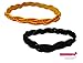 Braided No Slip Sports Headband (U PICK 2 COLORS) by Kenz Laurenz - 2 Non Slip Elastic Stretch Fashion Headbands for Teens Girls Women Softball pack Volleyball Basketball Sports Teams Set Hair Accessories