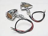Chrome Amber 20 LED Billet Turn Signal Stop Brake Light T for Harley Dyna Bobber Honda Yamaha Suzuki Kawasaki