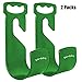 Yardsky Green Garden Hose Holder Wall Mount Durble Hanger Plastic Hook for Expandable Water Hose (Pack of 2)