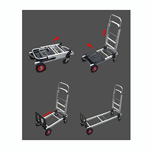 FKDECHE Seven-in-one Multi-Function Shopping Cart Trolley Ladder Load 200kg Aluminum Alloy Frame - Thumbnail 4
