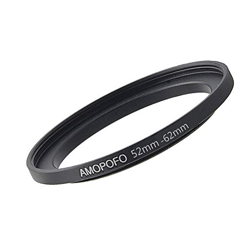 52 to 62mm /52mm to 62mm Step Up Ring Filter Adapter for UV,ND,CPL,Metal Step Up Ring,Compatible with All 52mm Camera Lenses & 62mm Accessories