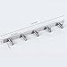 HOMEIDEAS Coat Hook Rack Wall Mounted 13-Inch SUS304 Stainless Steel Brushed Nickel Towel and Key Hook Rail 5 Hooks