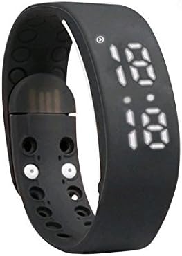 Addpoweradd Multifunctional 3D USB Pedometer Smart Bracelet 3D LED Healthy Bracelet Wristband Watch Pedometer Sleep Monitor Temperature Digital Time Display(black)