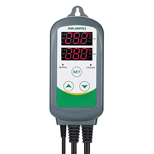 Inkbird ITC-308 Digital Thermostat 2 Relays Temperature Control Heating and Cooling Range for Beer Manufacturing, Reptile Incubators, Aquariums