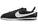 Nike Men's Cortez Basic Leather Black/White/Metallic Silver Casual Shoe 8.5
