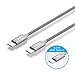USB Type C Cable, UNU USB C to USB C 6.6ft(2M) Braided Charger Cable Compatible with Galaxy S10/S10 Plus/S10e/S9/S9 Plus, Latest Tablet and More Devices – Grey