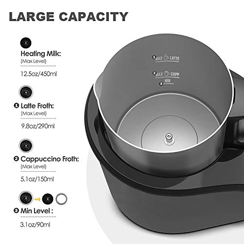 XIAOFEI 4 in 1. Elektrisch Milch Fröhlich Kalt Heiß Milchaufschäumer Latté Cappuccino Schokolade Völlig Abnehmbar… – Bild 5