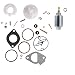 DEF 796184 Carburetor Overhaul Rebuild Kit with 699915 Carburetor Fuel Solenoid Valve for Briggs & Stratton Lawn Mower Tractor