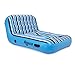 Aqua Ultra Comfort Pool Lounger, Lake Raft, Two 2-Person Lake-Ocean-Pool Float, Heavy Duty, X-Large, Navy/White Stripe