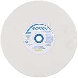 Norton Premium White Bench and Pedestal Abrasive Wheel, Type 01 Straight, Aluminum Oxide, 1