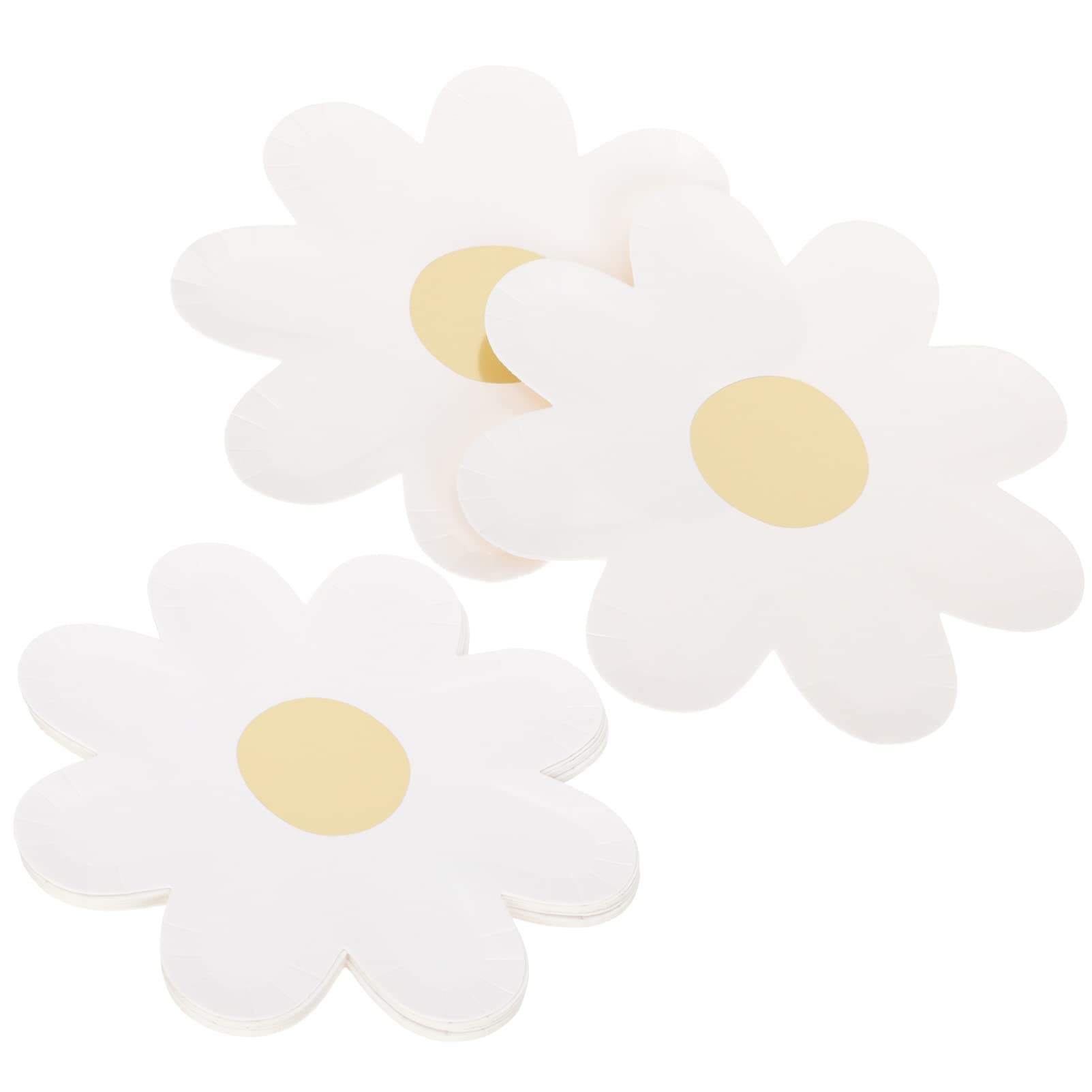 PRETYZOOM Disposable Flower Shaped Plates 7.09 Inch Paper Party Tableware for Cake Dessert Picnic 20 Pack